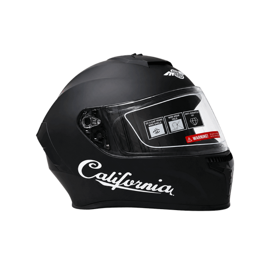 Freego California matte black full-face motorcycle helmet