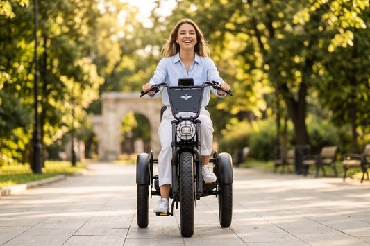 Man riding Flektrike Pro (Why it's perfect for Florida's roads and coastal paths)
