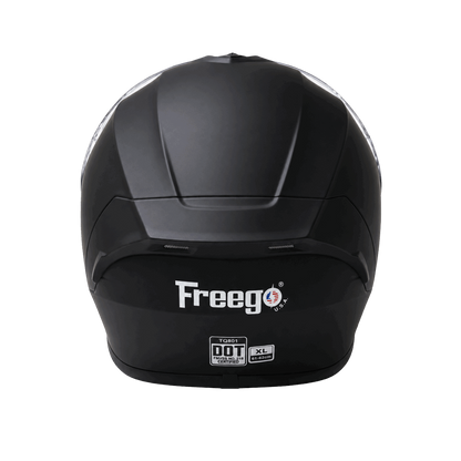 Freego helmet rear view with DOT certification