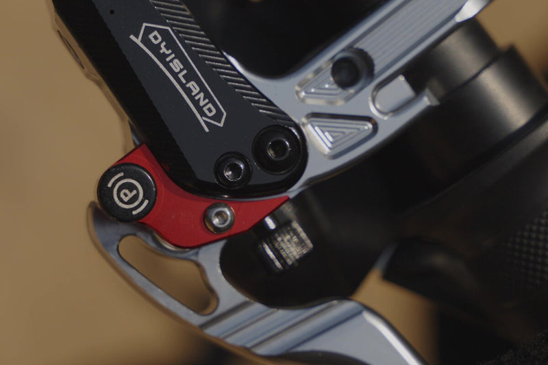 Close-up of a brake on a blurred background